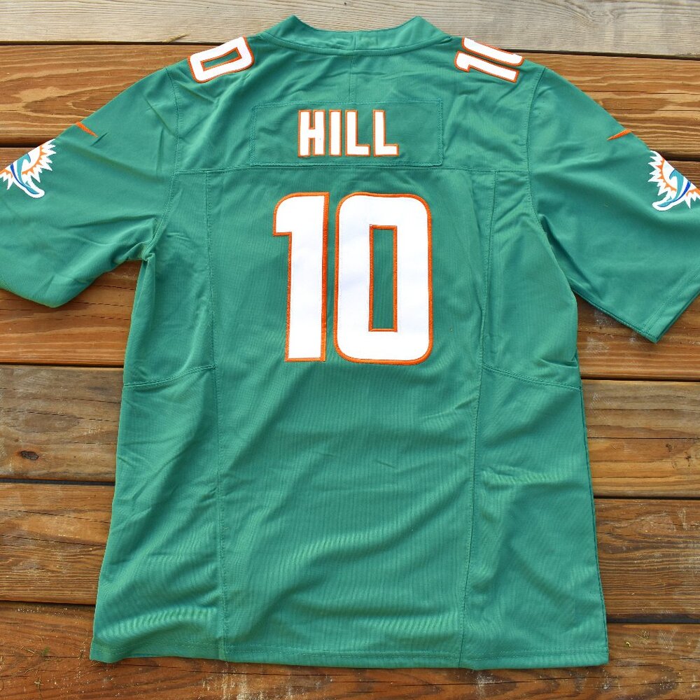 New! Tyreek Hill Miami Dolphins Aqua Teal Blue Football Jersey Adult Men's XL